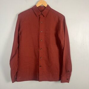 Royal Robbins Men's Desert Pucker Dry L/S in burnt ochre size small